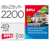 Etiqueta Adhesiva Removible Apli 10314 Especial Joyería 45X8mm Fotoco. Caja de cartuchos de tinta láser con 25