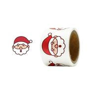 Etiqueta adhesiva reutilizable para envolver regalos de Navidad Hojas adhesivas de PP Decoraciones para fiestas navideñas para reuniones familiares Etiqueta para envolver regalos festivos
