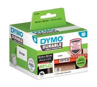 Etiqueta autoadhesiva DYMO Durable PP blanca 10,2x5,9cm resistente a intemperie y aceite, 300 uds