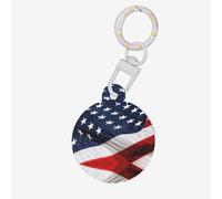 Etiqueta de acrílico con estampado de bandera estadounidense para mascotas, colgante grueso para mascotas, etiqueta con nombre, día festivo para amantes de las mascotas, regalo para perros