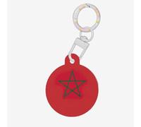 Etiqueta de acrílico con impresión de bandera de Marruecos para mascotas, colgante grueso para mascotas, etiqueta con nombre, vacaciones para los amantes de las mascotas, regalo para perros