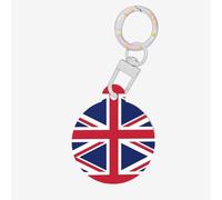 Etiqueta de acrílico con impresión de bandera del Reino Unido para mascotas, colgante grueso para mascotas, etiqueta con nombre, vacaciones para los amantes de las mascotas, regalo para perros