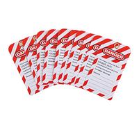 Etiqueta de Bloqueo, 10PCS Etiquetas de Etiquetado de Bloqueo Peligro No Operar Advertencia de Seguridad Etiqueta Delantera/Trasera PVC para Bloquear Fuera de Servicio Reparación de Equipos Eléctric