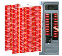 Etiqueta de caja de disyuntor de 0.5 x 1.5 pulgadas, calcomanía de identificación de panel de fusibles eléctricos, 144 piezas para oficina en casa, catálogo de electricistas, centro de carga