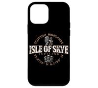 Etiqueta de coordenadas de Isla de Skye Escocia Highlands 2C envejecido Carcasa para iPhone 12 mini