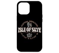 Etiqueta de coordenadas de Isla de Skye Escocia Highlands 2C envejecido Carcasa para iPhone 12 Pro Max
