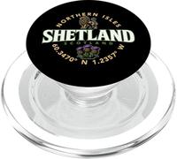 Etiqueta de coordenadas de Islas del Norte de Shetland Escocia PopSockets PopGrip para MagSafe