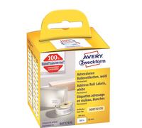 Etiqueta de dirección Avery en rollo 89 x 28 mm, 2 x 130 unidades.