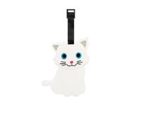 Etiqueta de equipaje - ANI-Luggage, gato blanco