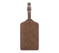 Etiqueta de equipaje - Colgante de protección contra pérdidas para equipaje con orificio ergonómico, accesorios de cordón de cuero PU para viaje vuelo crucero unisex