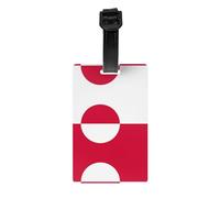 Etiqueta de equipaje con estampado de bandera de Groenlandia con cubierta de privacidad trasera completa, etiqueta de identificación para maletas, bolsos y mochilas
