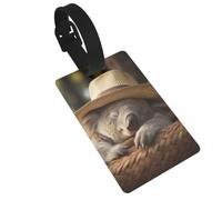 Etiqueta de equipaje con estampado de koala durmiendo, etiquetas de equipaje portátiles de PVC para maletas, etiqueta de maleta para bolsa de viaje