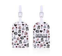 Etiqueta de equipaje con texto en inglés «Just Tell Me to Stfuattdlagg» - Etiqueta de maleta para amante de los libros de Dark Romance Reader