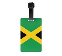 Etiqueta de equipaje de PVC con impresión de bandera de Jamaica, soporte de identificación fiable para maleta, accesorio esencial de viaje sin complicaciones