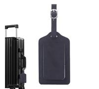 Etiqueta de equipaje - Etiqueta de bolsa de equipaje para equipaje - Accesorios portátiles de piel sintética con agujero humanizado para vuelo, viajes, negocios, aviones, hombres, mujeres y niños