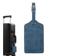 Etiqueta de equipaje - Etiquetas para bolsas de viaje - Accesorios portátiles de piel sintética con agujero humanizado para vuelo, viajes, negocios, aviones, hombres, mujeres y niños