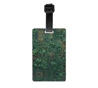 Etiqueta de equipaje extraíble Circuit Board Vines - 8,4 x 5,3 cm para maletines, mochilas para niños, bolsas de deporte y bolsas de golf