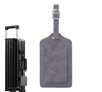 Etiqueta de equipaje para maletas, etiqueta de viaje de piel sintética de 4.72 pulgadas, etiquetas de embarque antipérdida con anillo, etiqueta de identificación duradera y portátil para avión