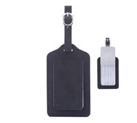 Etiqueta de equipaje para maletas, etiqueta de viaje de piel sintética de 4.72 pulgadas, etiquetas de embarque antipérdida con anillo, etiqueta de identificación duradera y portátil para avión