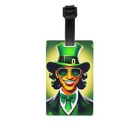 Etiqueta de equipaje personalizada con texto en inglés "Happy St Patrick's Day" para adultos, regalo para bolsas de viaje, etiquetas para amantes de la familia