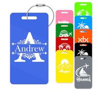 Etiqueta de Equipaje Personalizada, Etiqueta de Nombre AcríLica Personalizada, Adecuada Para Maleta, Mochila, Maleta, Bolsa de Viaje, con Anillo de Acero Inoxidable, Regalo de Viaje Para éL/Ella