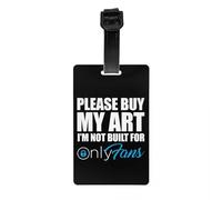 Etiqueta de identificación con texto en inglés "I'm Not Built for Only Fans" para equipaje, bolsa de viaje, maleta, cubierta de privacidad