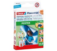Etiqueta de instalación Tesa Powerstrips POSTER Blanco Interior 20 piezas