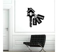 Etiqueta de la pared del vinilo de la inmobiliaria Agencia inmobiliaria decoración de la propiedad pegatinas interiores Mural 42x47 CM