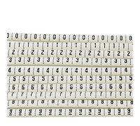 Etiqueta de Marcador de Cable 1000 Tubos termorretráctiles de PVC plástico con una relación Aspecto 2:1. Etiquetas for marcar Cables(White,1.5mm)