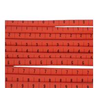 Etiqueta de Marcador de Cable 1000 Tubos termorretráctiles de PVC plástico con una relación Aspecto 2:1. Etiquetas for marcar Cables(Red,3mm)