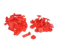 Etiqueta de Oreja de Ganado en Blanco, Escritura a Mano, Evita Que se caiga, Etiqueta de Oreja de Animal para Cerdo, Ganado, Oveja, Rojo, Juego de 100