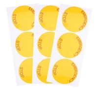 Etiqueta de Parada de Emergencia para Maquinaria, 10 Piezas Pvc Naranja