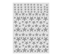 Etiqueta de Pared de PVC Extraíble Pegatina de Pared de Estrellas DIY Etiqueta de Pared de Arte Vinilo Calcomanía Decoración para Sala Hogar(Gris)
