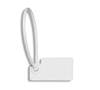 Etiqueta de plástico desechable, Etiquetas colgantes de plástico desechables 160 mm for ropa y zapatos, 100 unidades