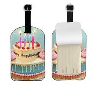 Etiqueta de protección de privacidad para maletas con texto en inglés "Happy Birthday" (4.3 x 2.76 pulgadas)