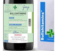 Etiqueta de vino con receta de broma y bolsa para botellas, regalos divertidos y novedosos para mujeres y hombres. Regalos de prosecco de vino recetado para mujeres. Divertido regalo de cumpleaños,