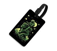 Etiqueta divertida de aliens and Bigfoot para maleta de viaje con identificación de nombre de privacidad para bolsa de equipaje y mochila