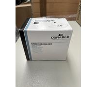 Durable 813907 Portanombres (con correa textil de 10, 60 x 90 mm, longitud de la correa 44 cm) Paquete de 10, azul