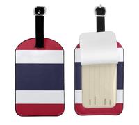 Etiqueta elegante con estampado de la bandera de Tailandia, etiqueta de equipaje de 4.3 x 2.76 pulgadas para maletas, bolsas de viaje