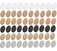 Etiqueta Engomada Adhesiva de Cubierta del Tornillo para Gabinete/Armario de Mesa/Cajón, 18mm x 0.5mm, Roble