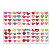 Etiqueta Engomada Colorida Del Tatuaje Del Corazón Del Amor Etiqueta Engomada De La Cara Del Día De San Valentín Etiqueta Engomada Del Tatuaje En Forma De Corazón