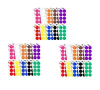 Etiqueta engomada de codificación de color redonda de 2 pulgadas 10 etiquetas de puntos de círculo de colores surtidos etiqueta engomada de color (1200)
