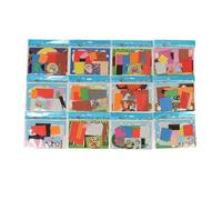 Etiqueta engomada de espuma EVA 3D, pegatinas educativas de rompecabezas para niños DIY, 12 piezas para edades de 3 a 8 años (Animales terrestres)