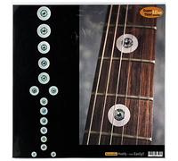 Etiqueta engomada de incrustación para trastes de guitarras y bajo - globos oculares, F-043EB
