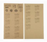 Etiqueta engomada de índice de calendario de papel kraft de diez mil años y 12 meses autorellenada etiqueta de clasificación de diario 2 pulgadas creativaDurabilidad