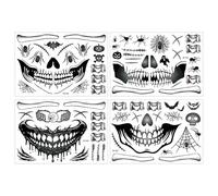 Etiqueta Engomada De La Boca De Halloween,Pegatinas De La Cara De Halloween - Halloween Zombie Maquillaje Boca Cicatrices Puntadas de heridas falsas | Pegatina impermeable, accesorios de maquilla