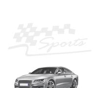 Etiqueta engomada de la ceja del coche, Etiqueta de la ceja del coche | bandera de la raza enrejado pegatina para parachoques | Calcomanías automotrices de estilo deportivo para carrocería, parte