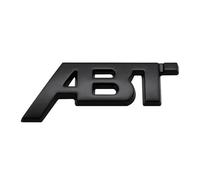 Etiqueta engomada de la Insignia de la Parrilla Delantera del Coche de la Letra del Logotipo de ABT del Metal 3D(Sticker Glossy Black,115mm x45mm)