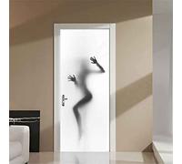 Etiqueta Engomada De La Puerta 3D Calcomanías De Pared Papel Tapiz Mural Silueta Abstracta De Mujer 77 X 200 Cm Calcomanía De Puerta De Vinilo Autoadhesiva Respetuosa Con El Medio Ambiente Impermeabl