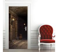 Etiqueta Engomada De La Puerta 3D Espacio Del Corredor Del Túnel 77 X 200 Cm Mural Autoadhesivo Decoración Del Hogar Pegatinas De Pared Dormitorio Sala De Estar Póster Removible Pegatinas -9965206565